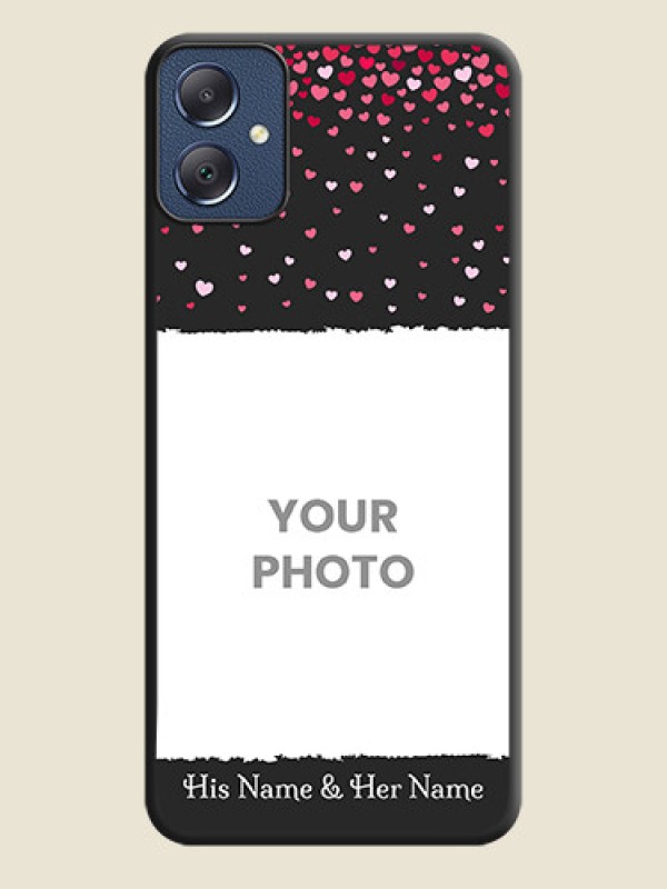 Custom Fall in Love with Your Partner on Photo On Space Black Custom Soft Matte Mobile Back Cover - Galaxy F05 - alternate view