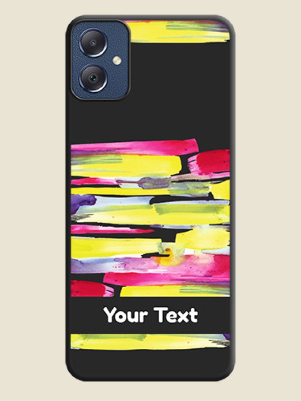 Custom Brush Coloured On Space Black Custom Soft Matte Mobile Back Cover - Galaxy F05 - alternate view