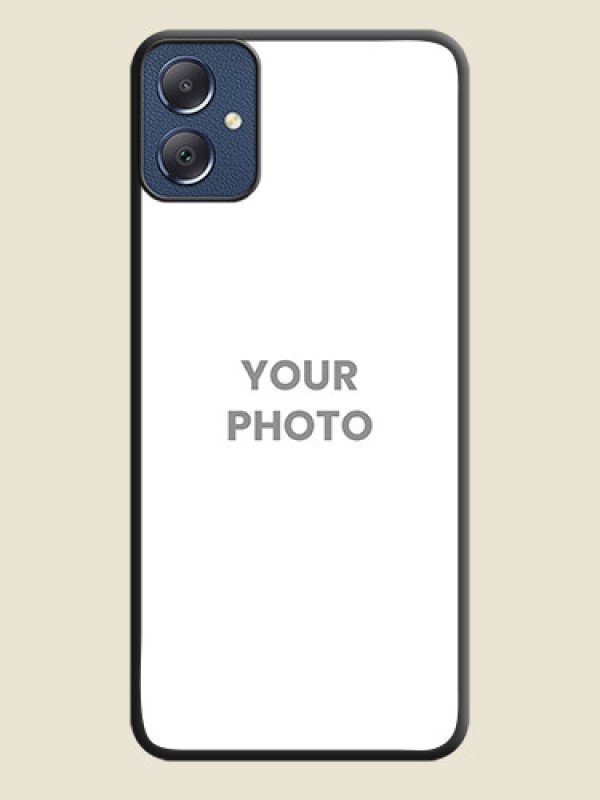 Custom Full Single Pic Upload On Space Black Custom Soft Matte Mobile Back Cover - Galaxy F05 - alternate view