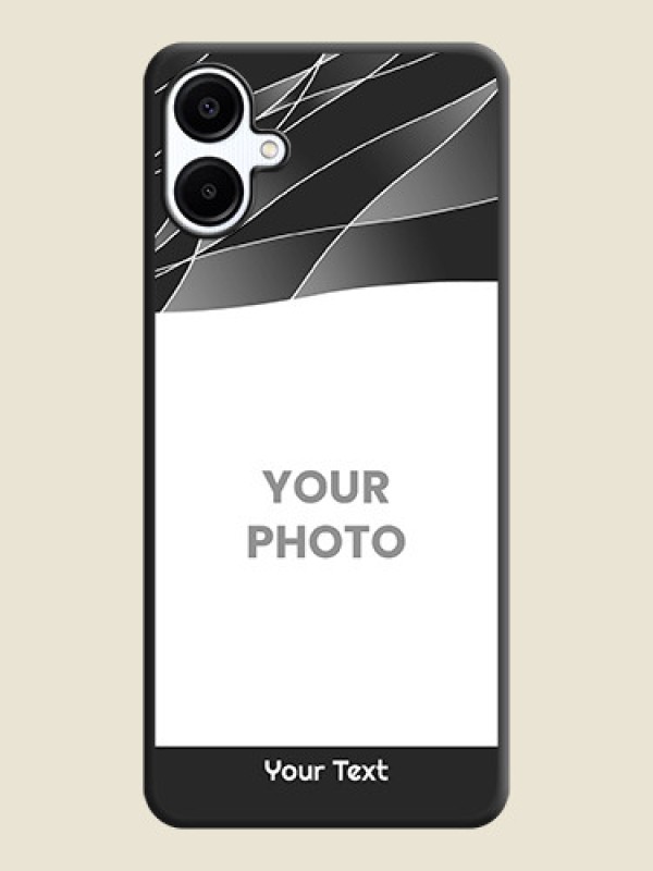 Custom Mixed Wave Lines on Photo On Space Black Custom Soft Matte Mobile Back Cover - Galaxy F06 - alternate view