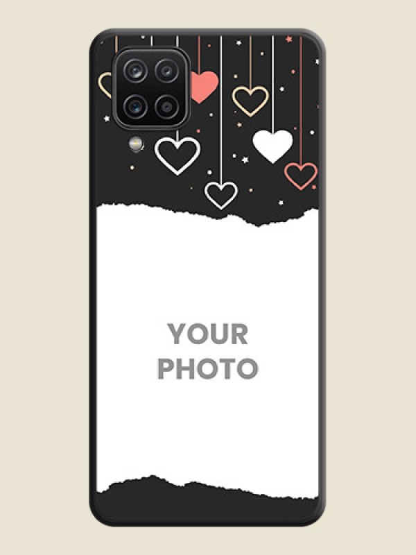 Custom Love Hangings with Splash Wave Picture on Space Black Custom Soft Matte Phone Back Cover - Galaxy F12 - alternate view