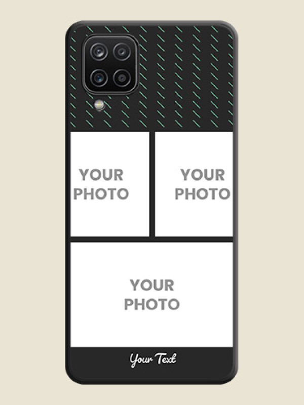 Custom Cross Dotted Pattern with 2 Image Holder  on Personalised Space Black Soft Matte Cases - Galaxy F12 - alternate view