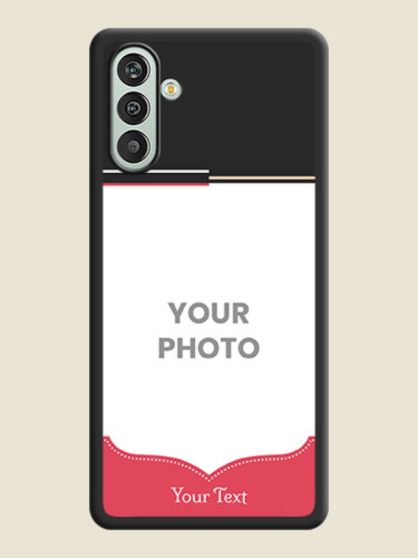 Custom Classic Plain Design with Name on Photo on Space Black Soft Matte Phone Cover - Xamsung Galaxy F13  - alternate view