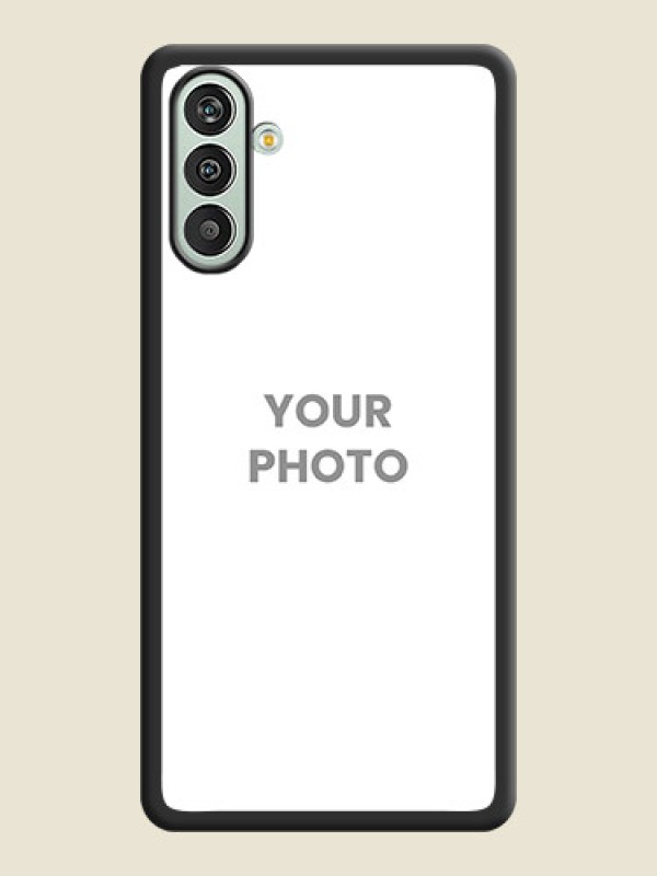 Custom Full Single Pic Upload On Space Black Personalized Soft Matte Phone Covers -Samsung Galaxy F13 - alternate view