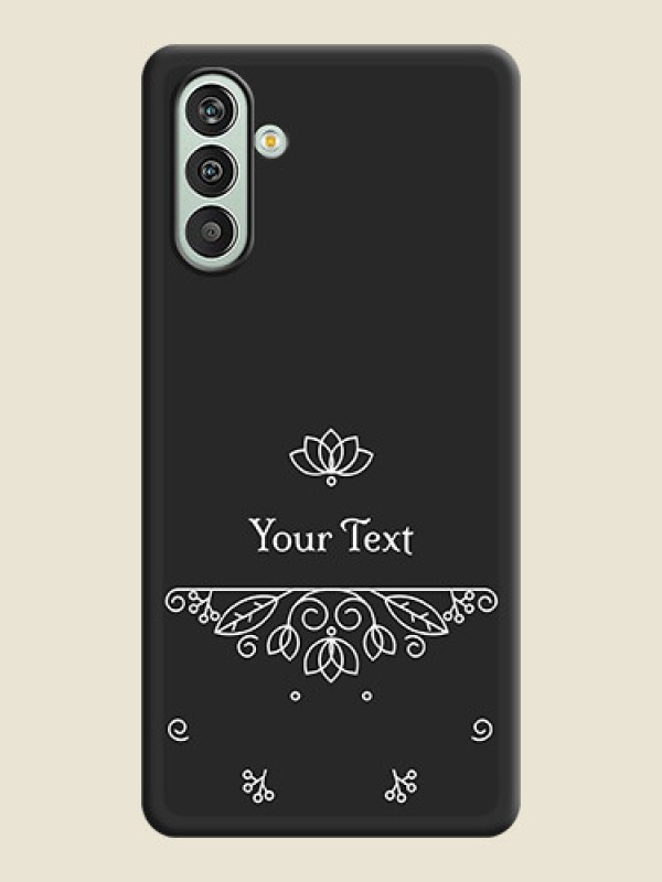 Custom Lotus Garden Custom Text On Space Black Personalized Soft Matte Phone Covers -Samsung Galaxy F13 - alternate view