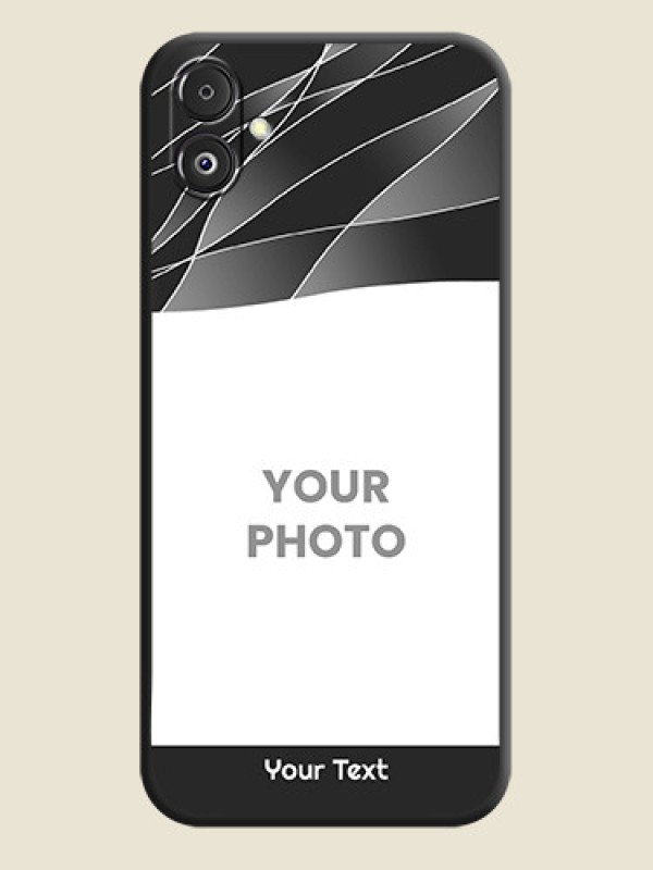 Custom Mixed Wave Lines - Photo on Space Black Soft Matte Mobile Cover - Galaxy F14 5G - alternate view