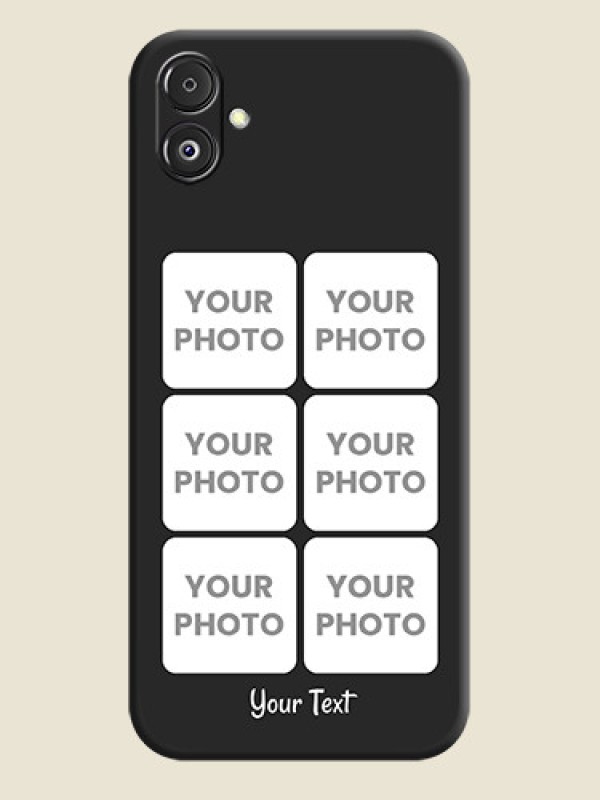 Custom Floral Art with 6 Image Holder - Photo on Space Black Soft Matte Mobile Case - Galaxy F14 5G - alternate view