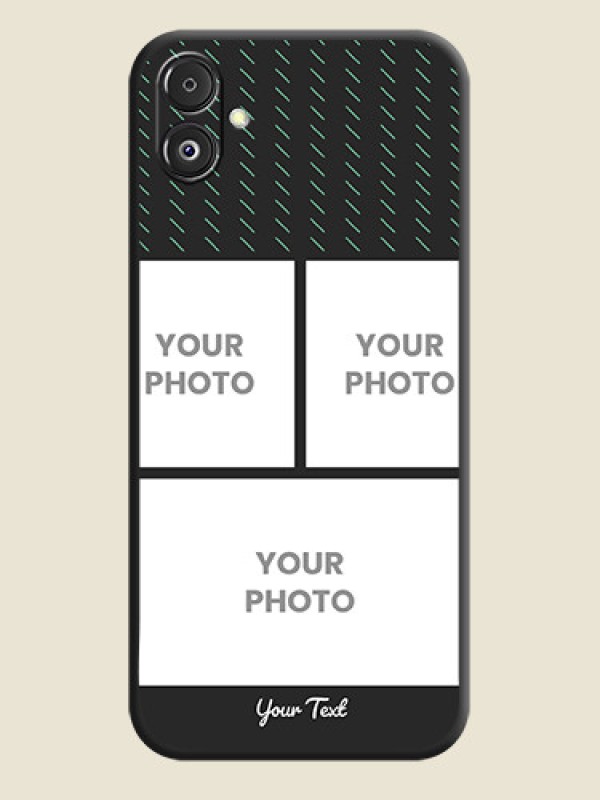 Custom Cross Dotted Pattern with 2 Image Holder on Personalised Space Black Soft Matte Cases - Galaxy F14 5G - alternate view