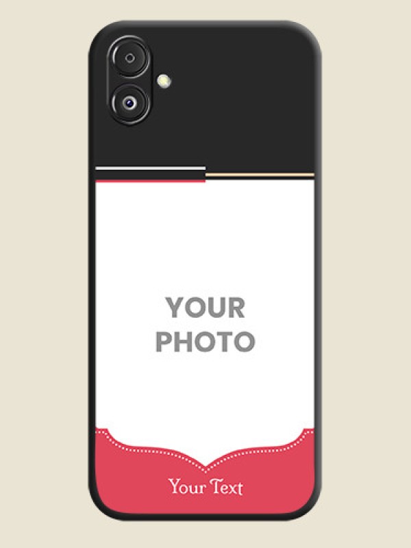 Custom Classic Plain Design with Name - Photo on Space Black Soft Matte Phone Cover - Galaxy F14 5G - alternate view