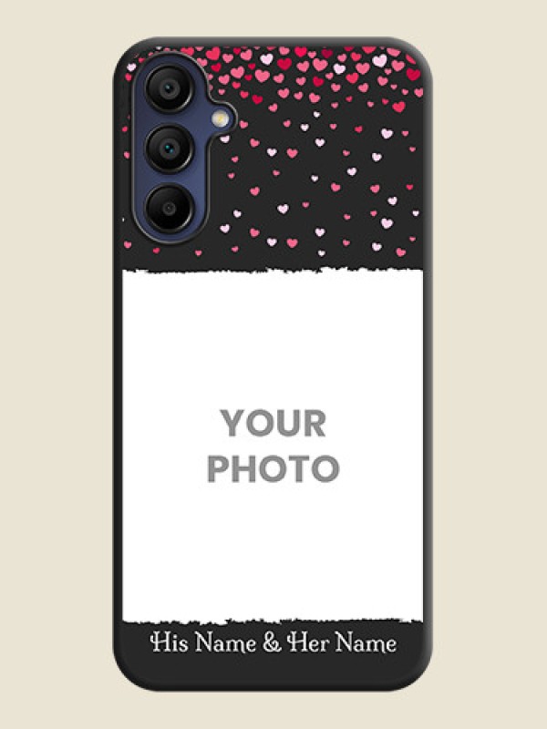 Custom Fall in Love with Your Partner - Photo on Space Black Soft Matte Phone Cover - Galaxy F15 5G - alternate view