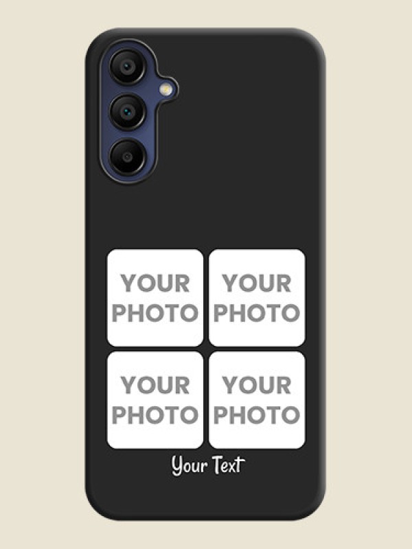 Custom Floral Art with 6 Image Holder - Photo on Space Black Soft Matte Mobile Case - Galaxy F15 5G - alternate view