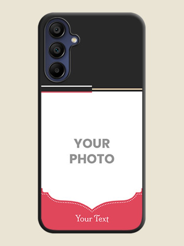 Custom Classic Plain Design with Name - Photo on Space Black Soft Matte Phone Cover - Galaxy F15 5G - alternate view