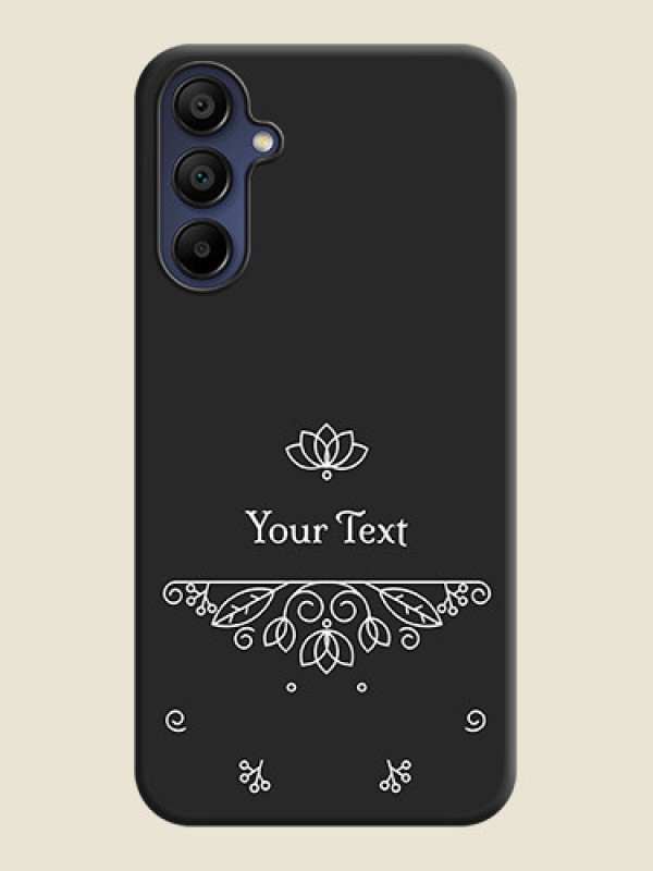 Custom Lotus Garden Custom Text On Space Black Personalized Soft Matte Phone Covers - Galaxy F15 5G - alternate view