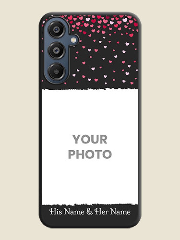 Custom Fall in Love with Your Partner on Photo On Space Black Custom Soft Matte Mobile Back Cover - Galaxy F16 5G - alternate view