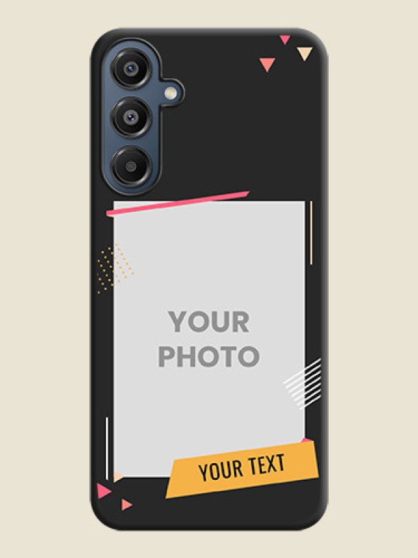 Custom Photo Frame with Triangle Small Dots on Photo On Space Black Custom Soft Matte Mobile Back Cover - Galaxy F16 5G - alternate view