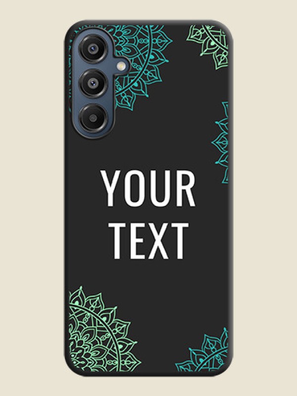 Custom Your Name with Floral Design On Space Black Custom Soft Matte Mobile Back Cover - Galaxy F16 5G - alternate view