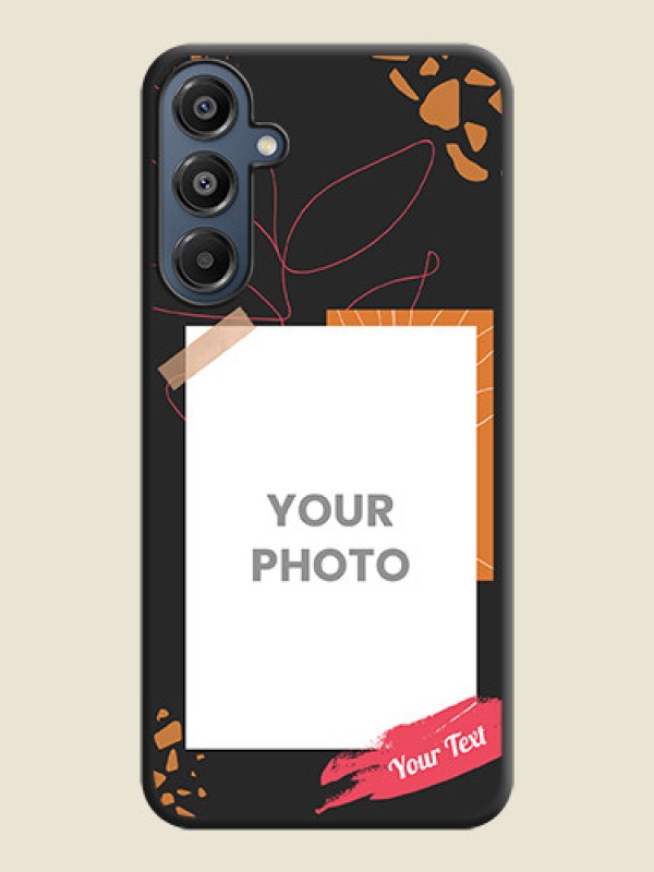 Custom Orange Photo Frame On Space Black Custom Soft Matte Mobile Back Cover - Galaxy F16 5G - alternate view
