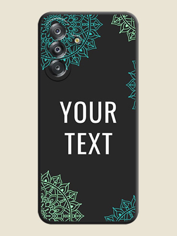 Custom Your Name with Floral Design On Space Black Custom Soft Matte Mobile Back Cover - Samsung Galaxy F17 5G - alternate view