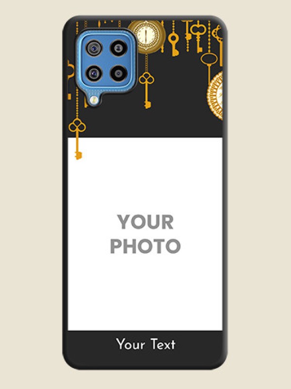 Custom Decorative Design with Text on Space Black Custom Soft Matte Back Cover - Galaxy F22 - alternate view