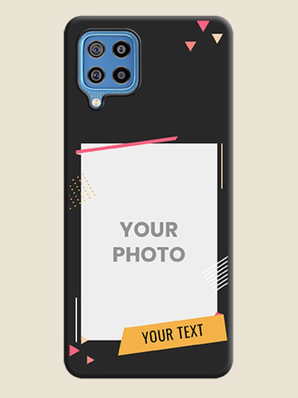 Custom Photo Frame with Triangle Small Dots on Photo on Space Black Soft Matte Back Cover - Galaxy F22 - alternate view