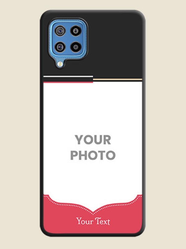 Custom Classic Plain Design with Name on Photo on Space Black Soft Matte Phone Cover - Galaxy F22 - alternate view