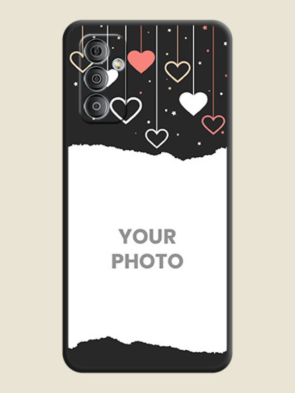 Custom Love Hangings with Splash Wave Picture on Space Black Custom Soft Matte Phone Back Cover - Galaxy F23 - alternate view