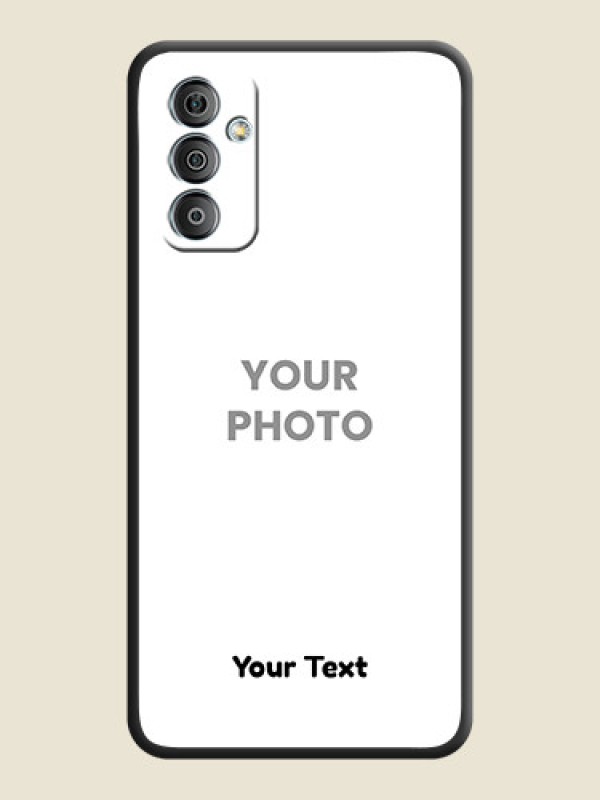 Custom Full Single Pic Upload With Text On Space Black Personalized Soft Matte Phone Covers -Samsung Galaxy F23 - alternate view