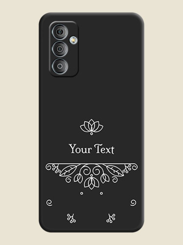 Custom Lotus Garden Custom Text On Space Black Personalized Soft Matte Phone Covers -Samsung Galaxy F23 - alternate view