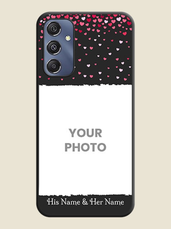 Custom Fall in Love with Your Partner - Photo on Space Black Soft Matte Phone Cover - Galaxy F34 5G - alternate view