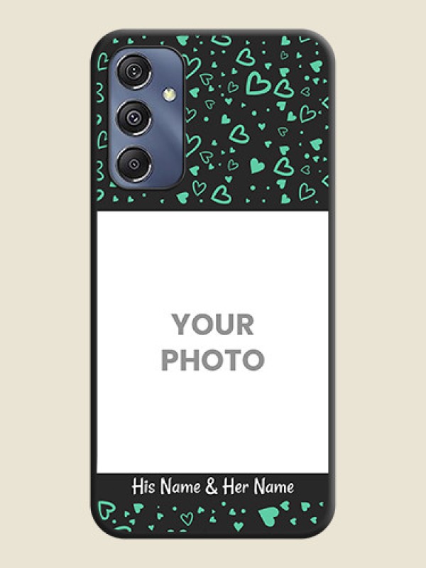 Custom Sea Green Indefinite Love Pattern - Photo on Space Black Soft Matte Mobile Cover - Galaxy F34 5G - alternate view