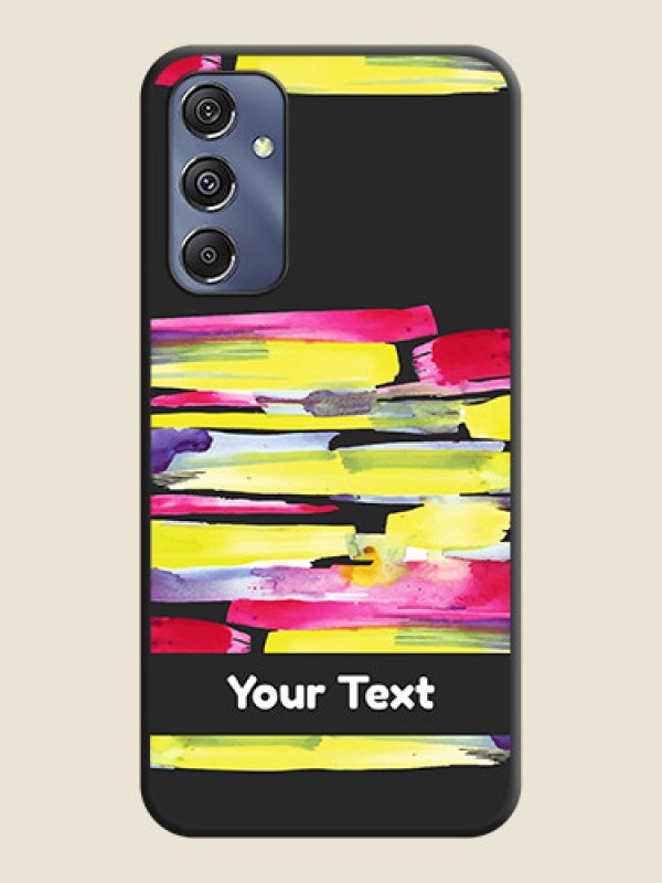 Custom Brush Coloured on Space Black Personalized Soft Matte Phone Covers - Galaxy F34 5G - alternate view