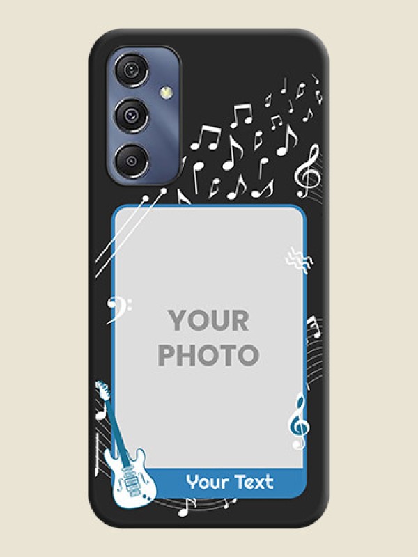 Custom Musical Theme Design with Text - Photo on Space Black Soft Matte Mobile Case - Galaxy F34 5G - alternate view