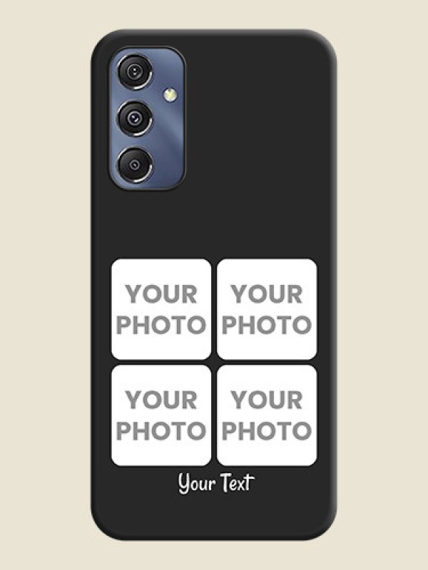 Custom Floral Art with 6 Image Holder - Photo on Space Black Soft Matte Mobile Case - Galaxy F34 5G - alternate view