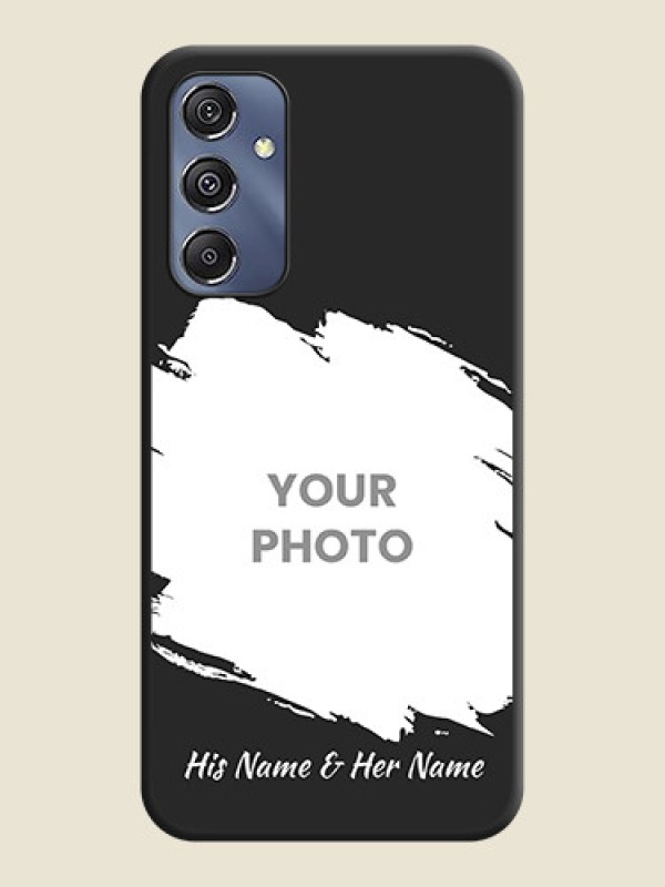 Custom Grunge Brush Strokes - Photo on Space Black Soft Matte Back Cover - Galaxy F34 5G - alternate view