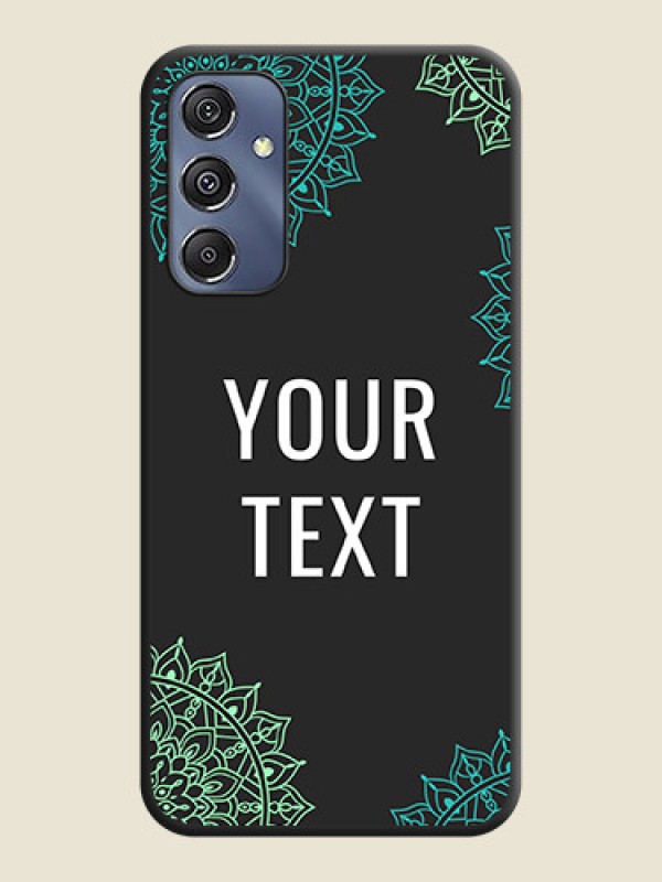 Custom Your Name with Floral Design on Space Black Custom Soft Matte Back Cover - Galaxy F34 5G - alternate view