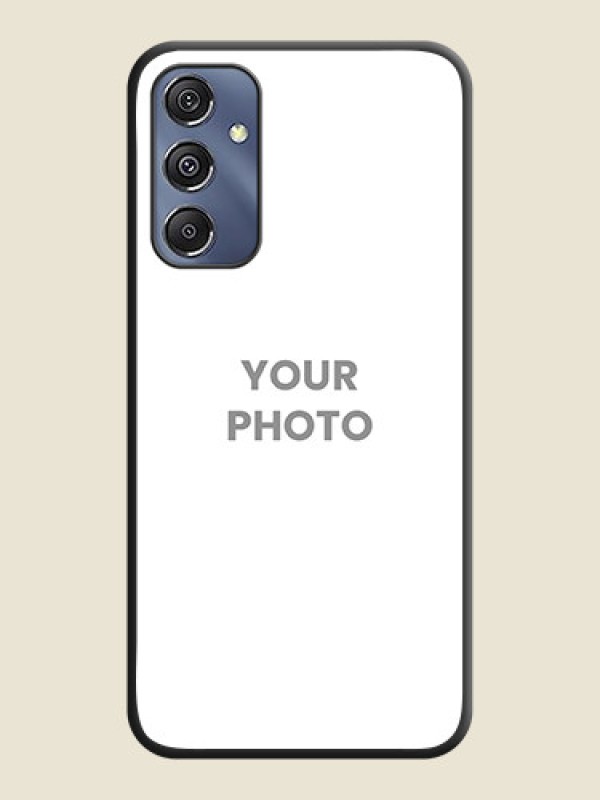 Custom Full Single Pic Upload On Space Black Personalized Soft Matte Phone Covers - Galaxy F34 5G - alternate view