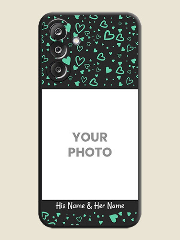 Custom Sea Green Indefinite Love Pattern on Photo On Space Black Custom Soft Matte Mobile Back Cover - Samsung Galaxy F36 5G - alternate view