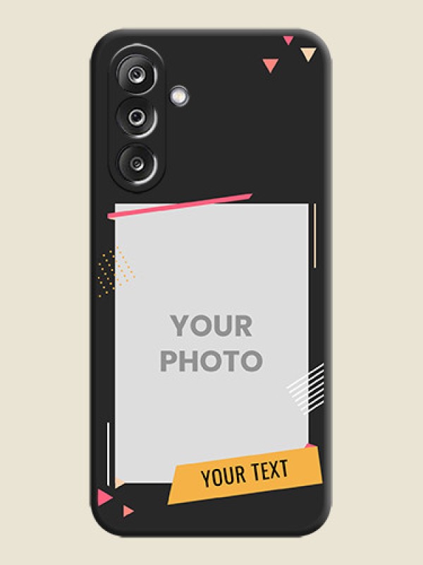 Custom Photo Frame with Triangle Small Dots on Photo On Space Black Custom Soft Matte Mobile Back Cover - Samsung Galaxy F36 5G - alternate view