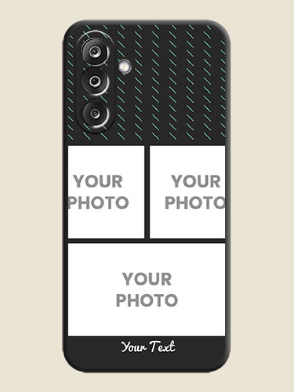 Custom Cross Dotted Pattern with 2 Image Holder On Space Black Custom Soft Matte Mobile Back Cover - Samsung Galaxy F36 5G - alternate view