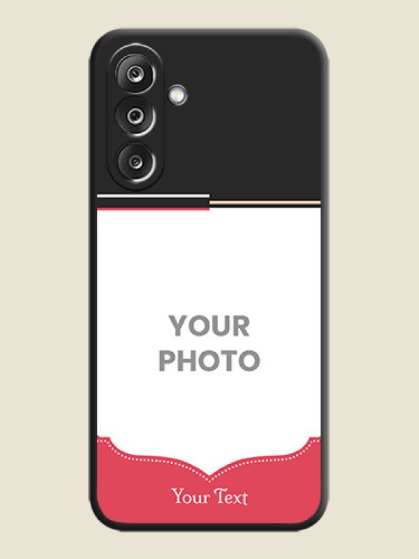 Custom Classic Plain Design with Name On Space Black Custom Soft Matte Mobile Back Cover - Samsung Galaxy F36 5G - alternate view