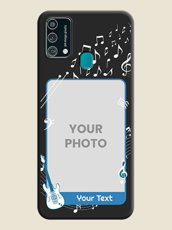 Custom Musical Theme Design with Text on Photo on Space Black Soft Matte Mobile Case - Galaxy F41 - alternate view