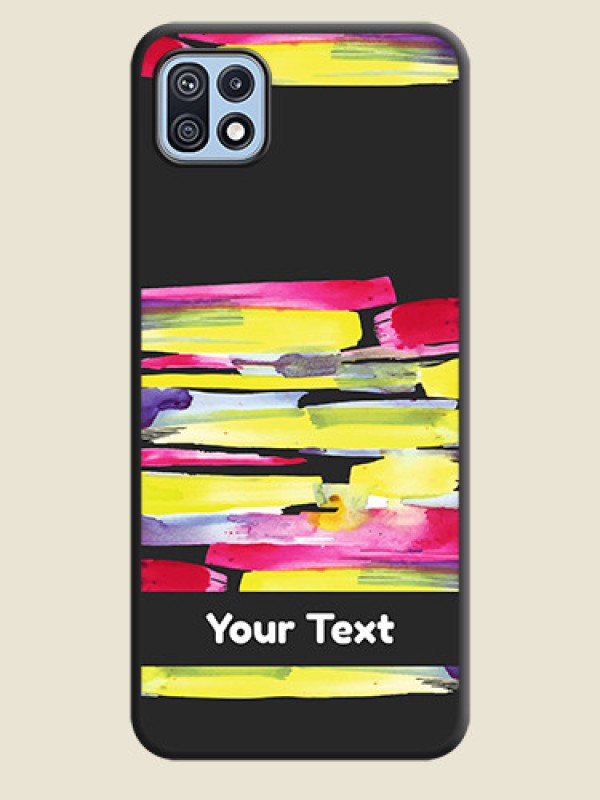 Custom Brush Coloured on Space Black Personalized Soft Matte Phone Covers - Galaxy F42 5G - alternate view