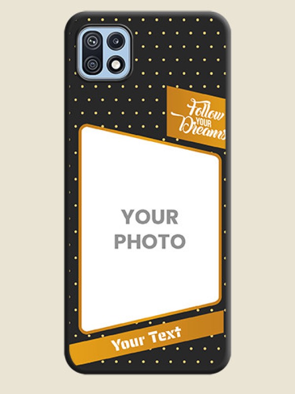 Custom Follow Your Dreams with White Dots on Space Black Custom Soft Matte Phone Cases - Galaxy F42 5G - alternate view