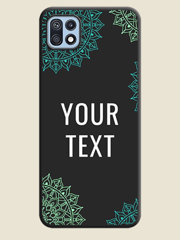 Custom Your Name with Floral Design on Space Black Custom Soft Matte Back Cover - Galaxy F42 5G - alternate view