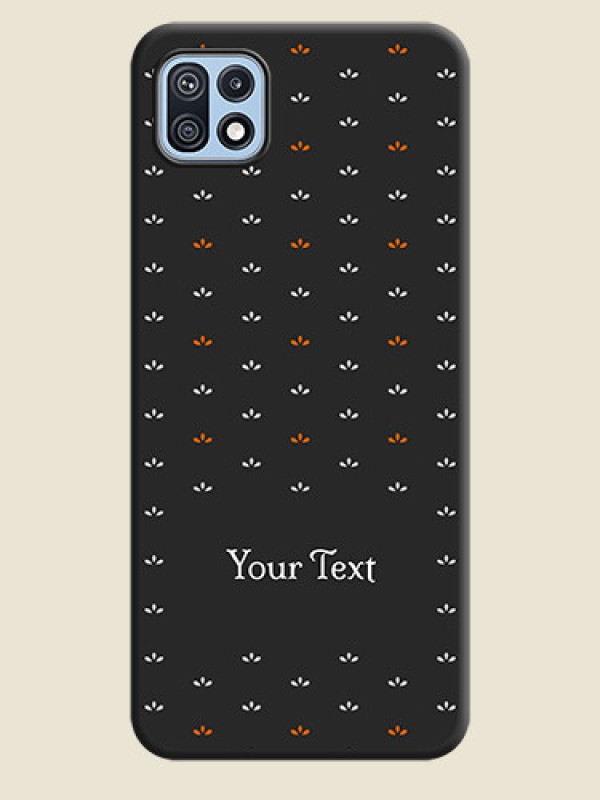 Custom Simple Pattern With Custom Text On Space Black Personalized Soft Matte Phone Covers -Samsung Galaxy F42 5G - alternate view