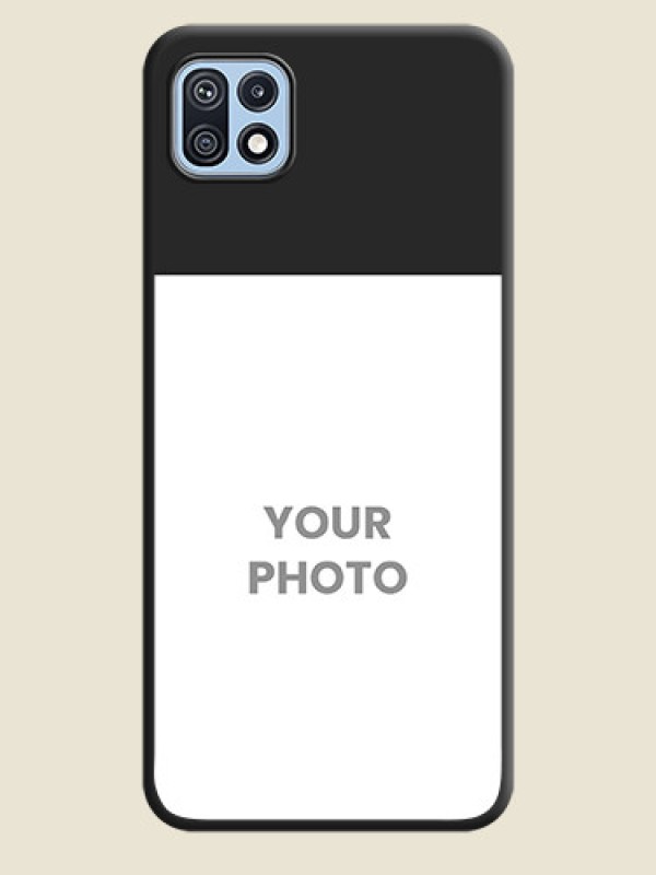Custom Image Upload With Space Black Color On Custom Soft Matte Mobile Back Cover - Samsung Galaxy F42 5G - alternate view