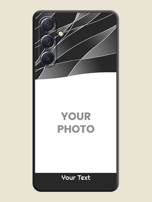 Custom Mixed Wave Lines - Photo on Space Black Soft Matte Mobile Cover - Galaxy F54 5G - alternate view