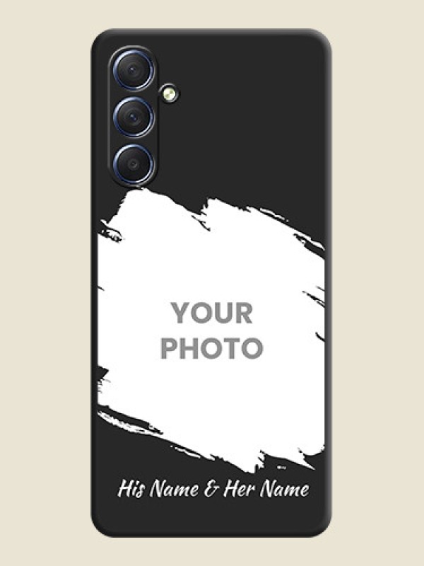 Custom Grunge Brush Strokes - Photo on Space Black Soft Matte Back Cover - Galaxy F54 5G - alternate view