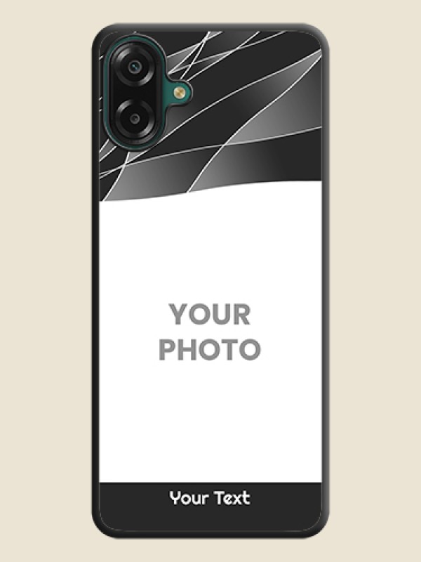 Custom Mixed Wave Lines on Photo On Space Black Custom Soft Matte Mobile Back Cover - Samsung Galaxy F70e 5G - alternate view