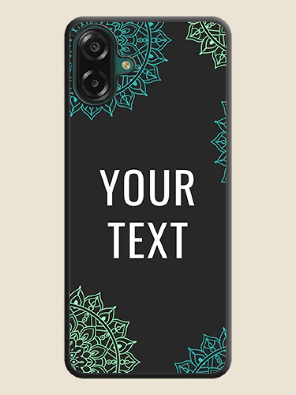 Custom Your Name with Floral Design On Space Black Custom Soft Matte Mobile Back Cover - Samsung Galaxy F70e 5G - alternate view